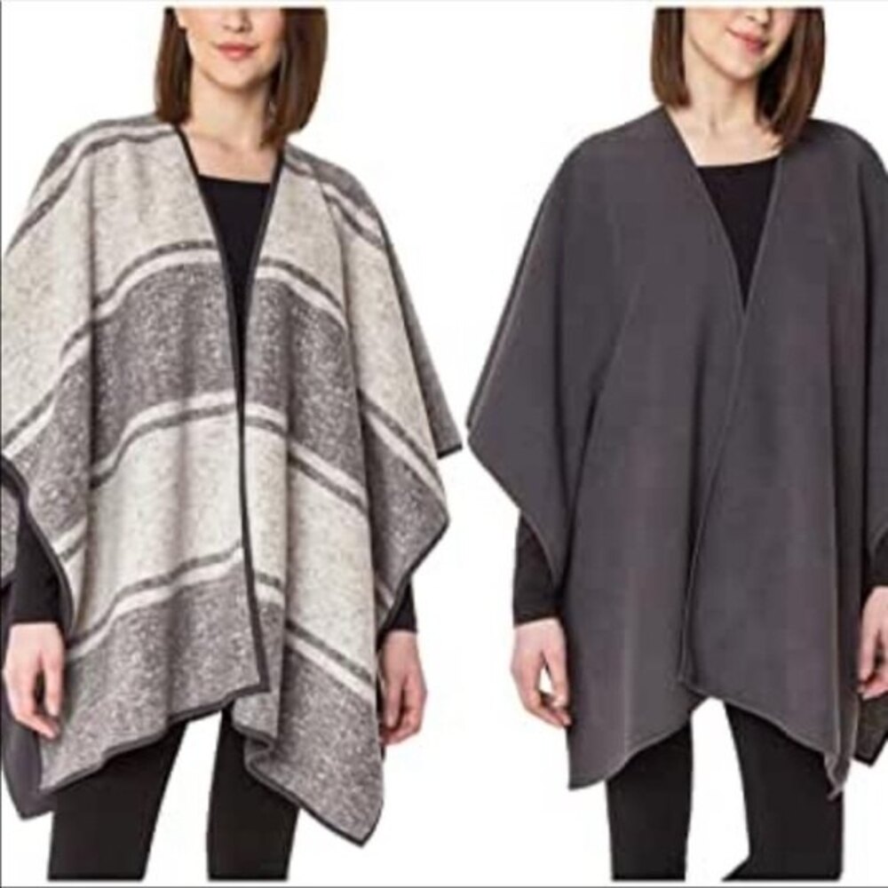 Ike Behar reversible blanket poncho